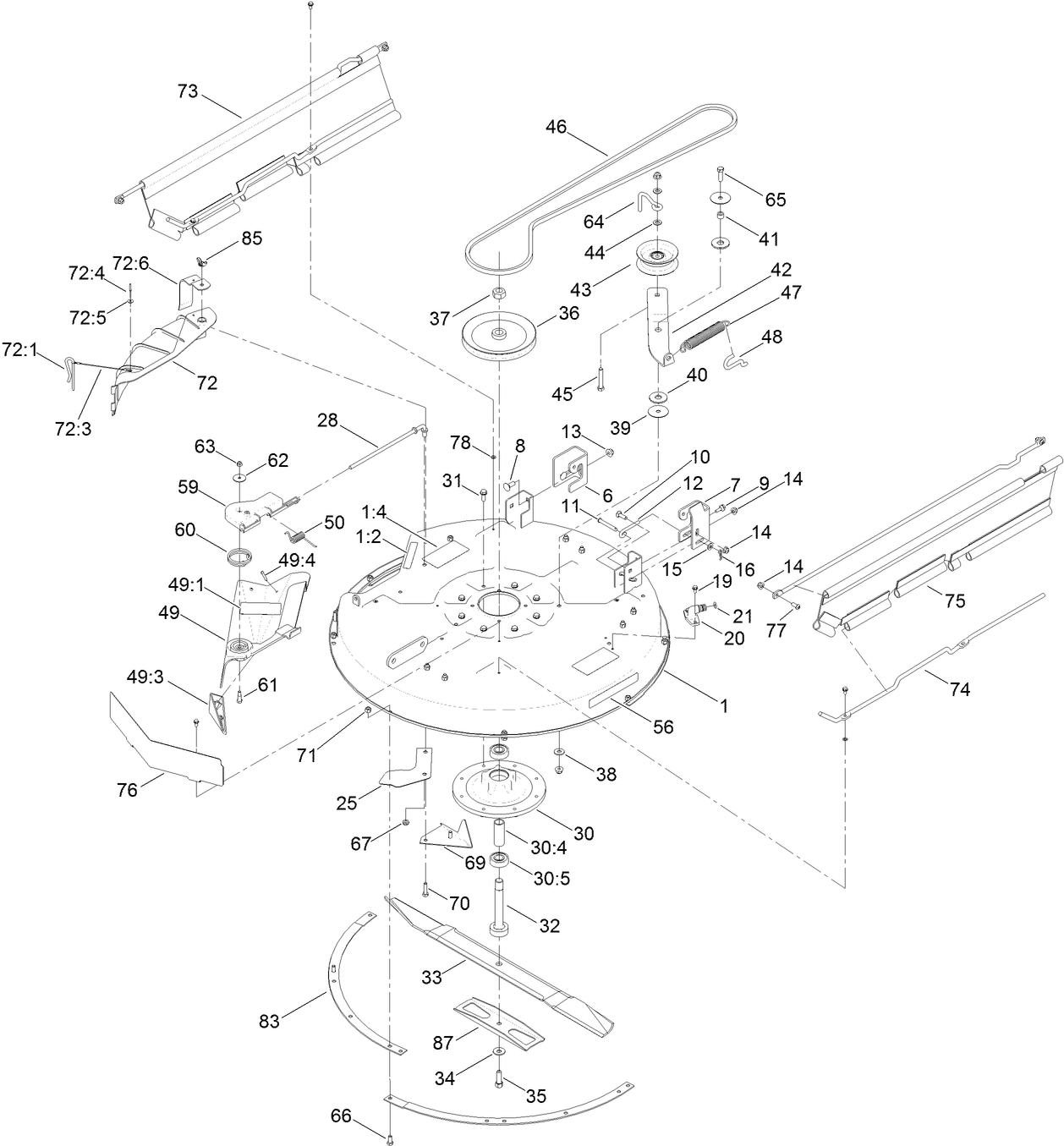 32 Inch Deck Assembly