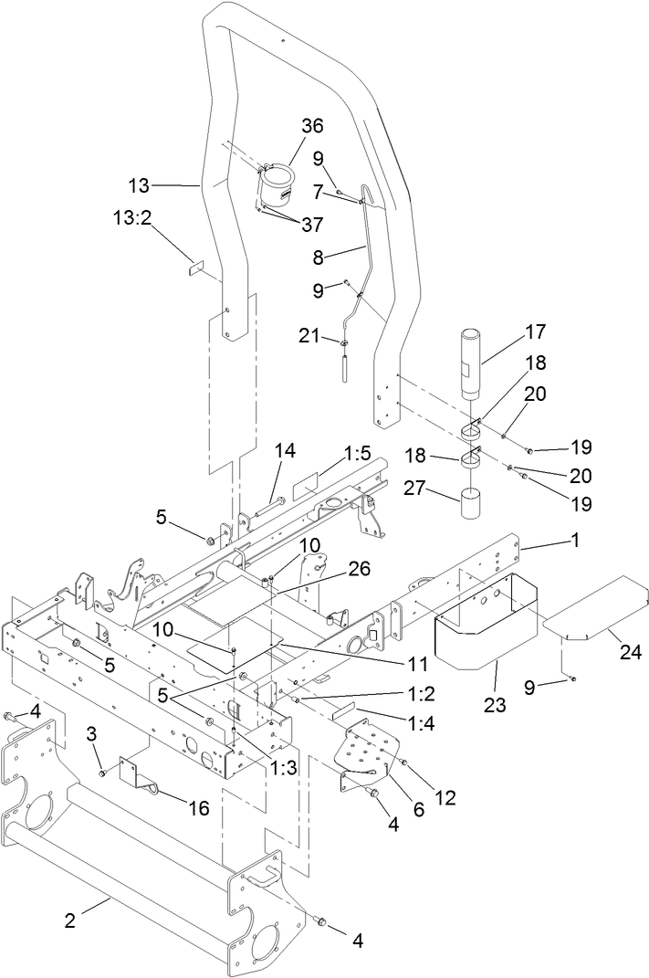 Frame and Roll-Over Protection System Assembly