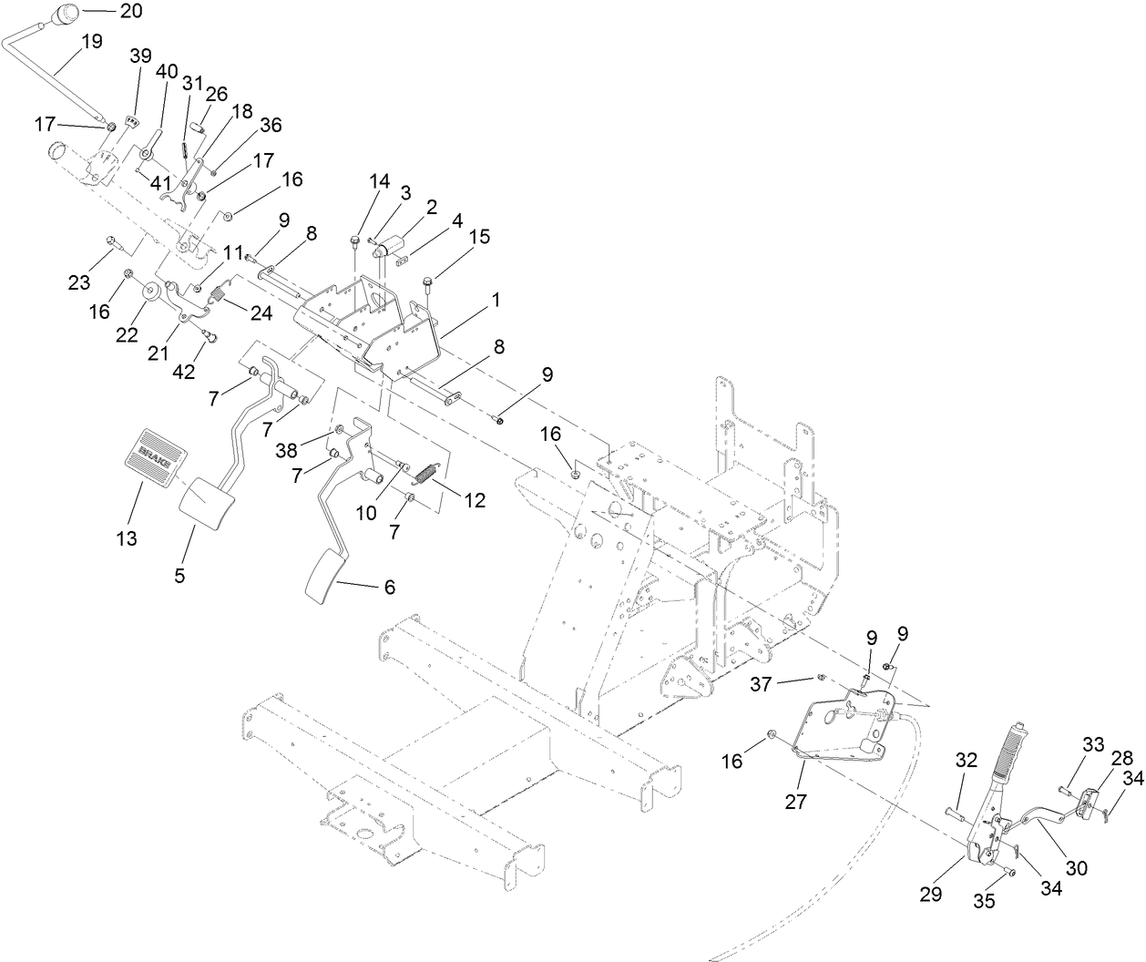 Pedal and Control Assembly