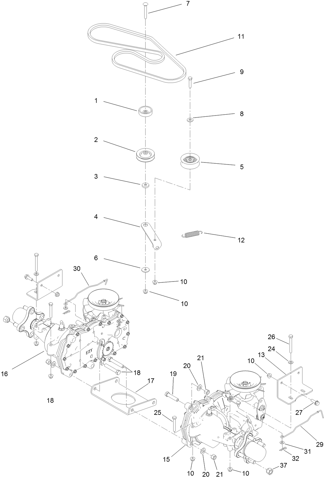 thumbnail image 2 of 2X Spindle Assembly For Toro Time Cutter MX4250 42 Inch – 2015-2019, Replaces 117-7268 2 of 4