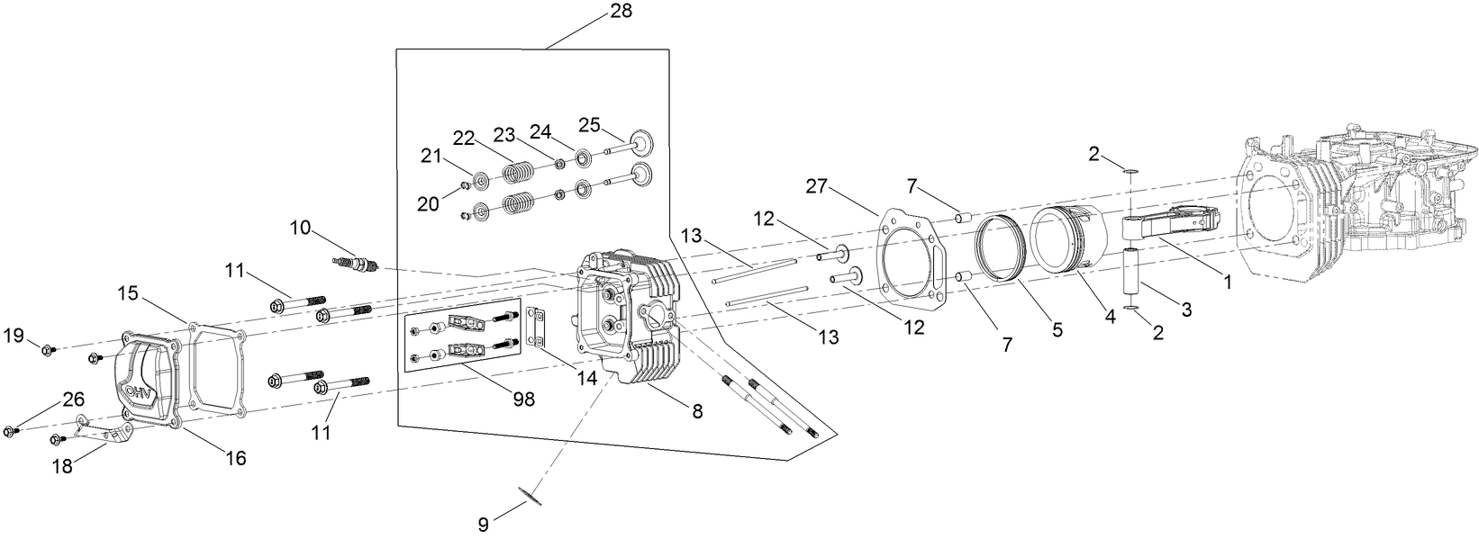Piston and Cylinder Head Assembly