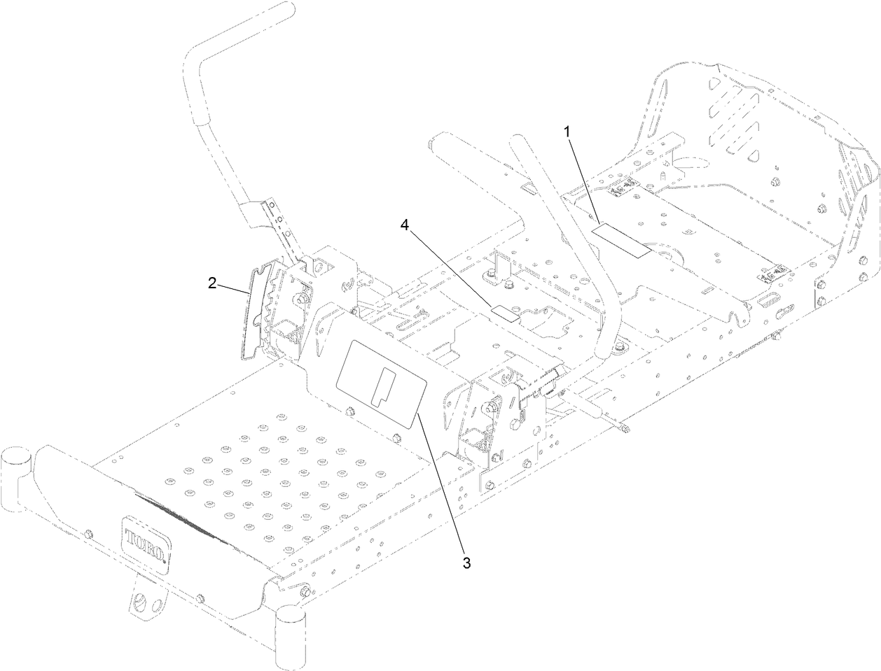 Speed Control Decal, HOC Decal and Service Decal Assembly