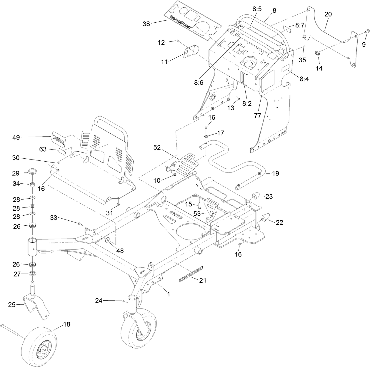 60 Inch Frame Assembly