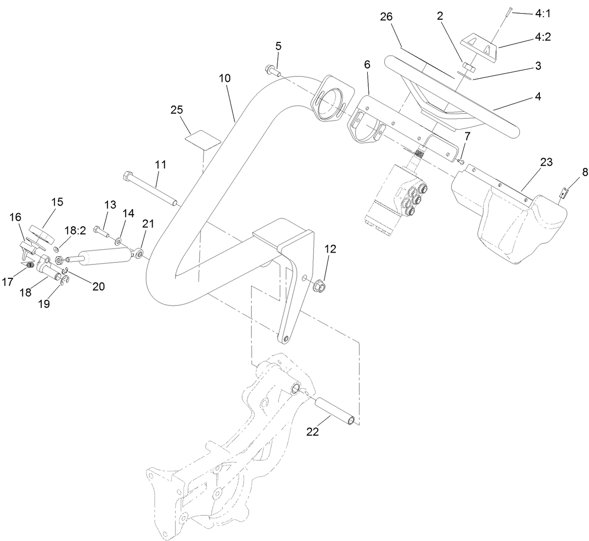 Steering Arm and Adjuster Assembly