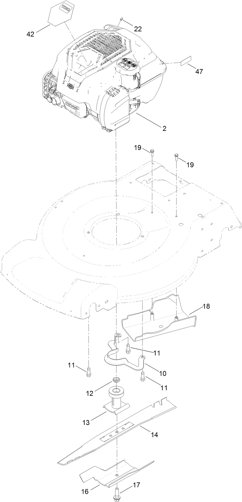 Engine and Blade Assembly