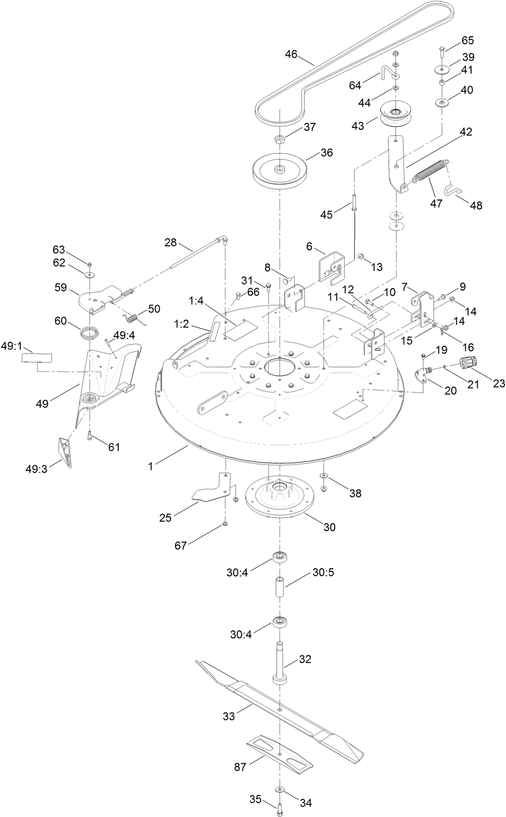 32 Inch Deck Assembly