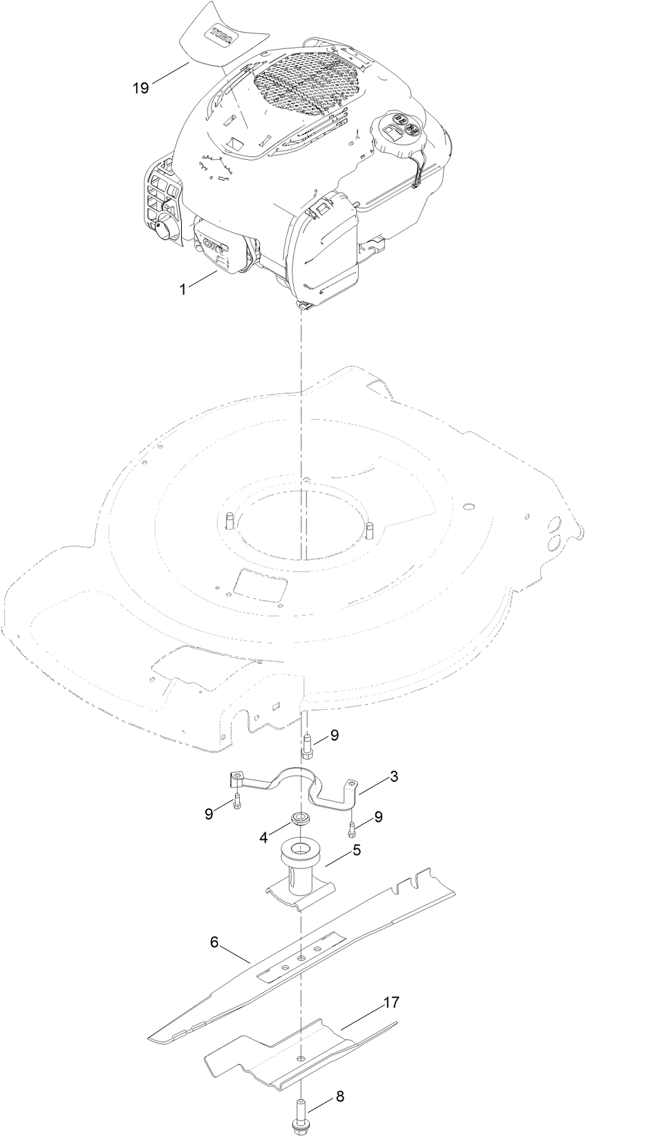 Engine and Blade Assembly