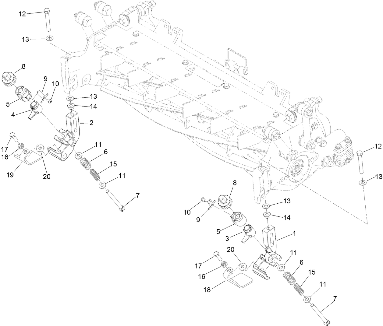 Groomer Quick Up Assembly