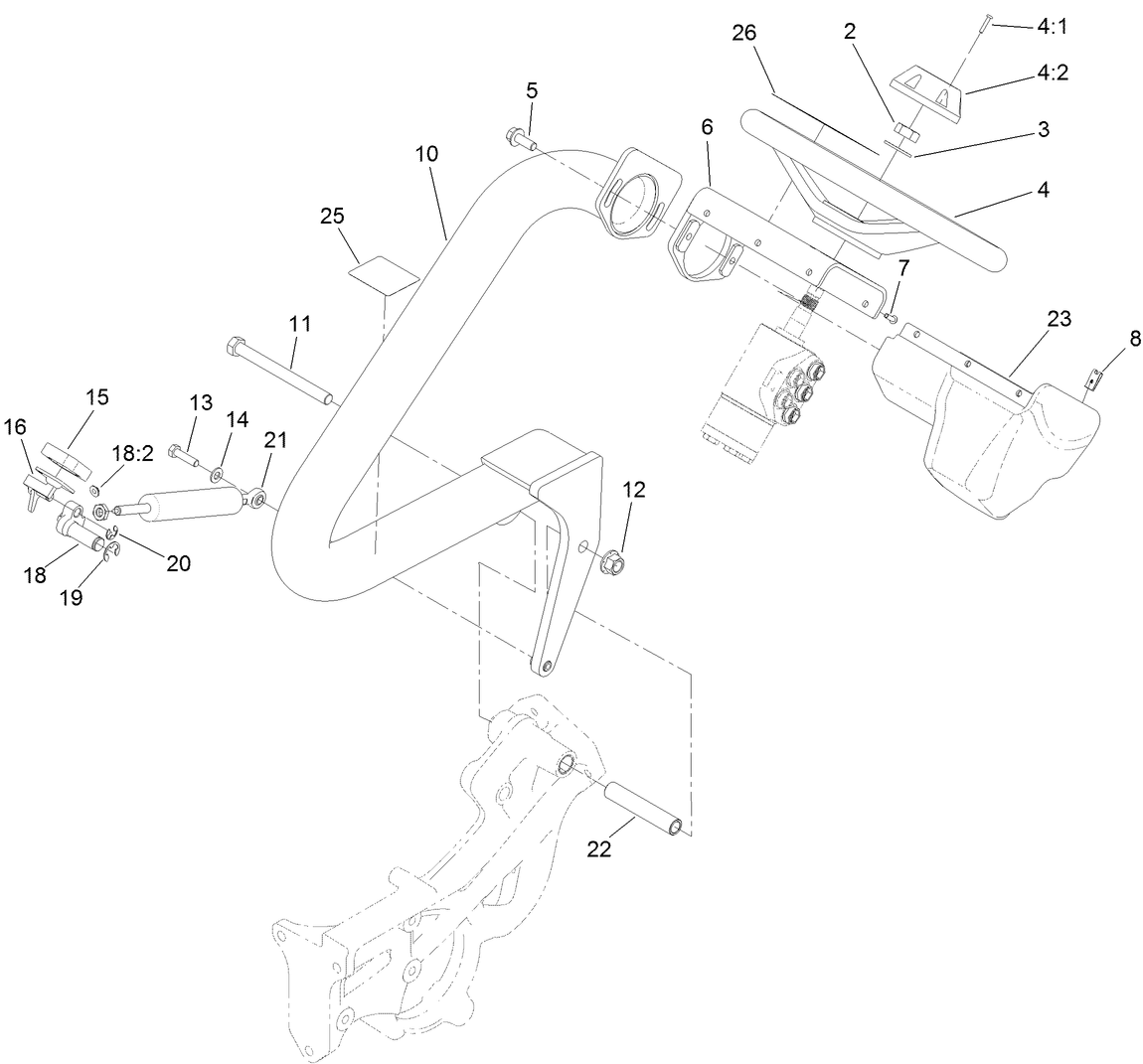 Steering Arm and Adjuster Assembly