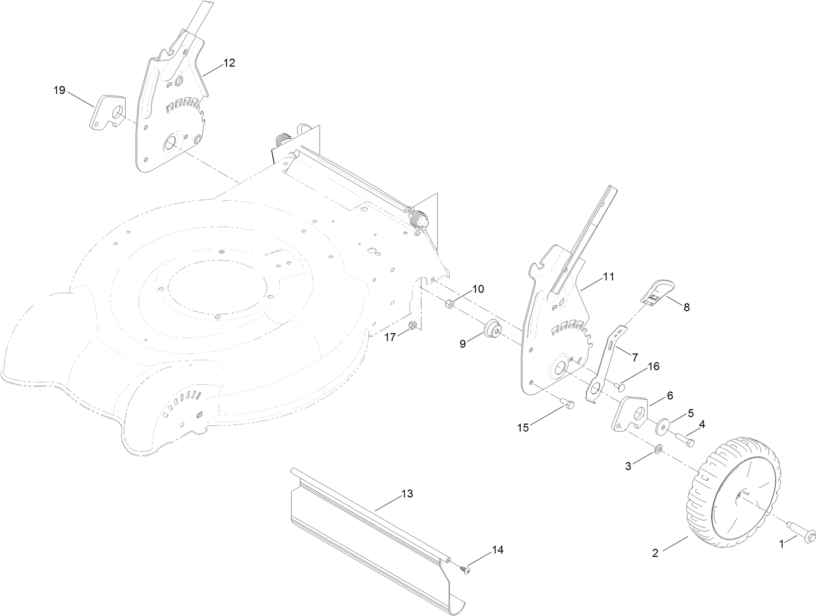 Rear Axle and Height-of-Cut Assembly