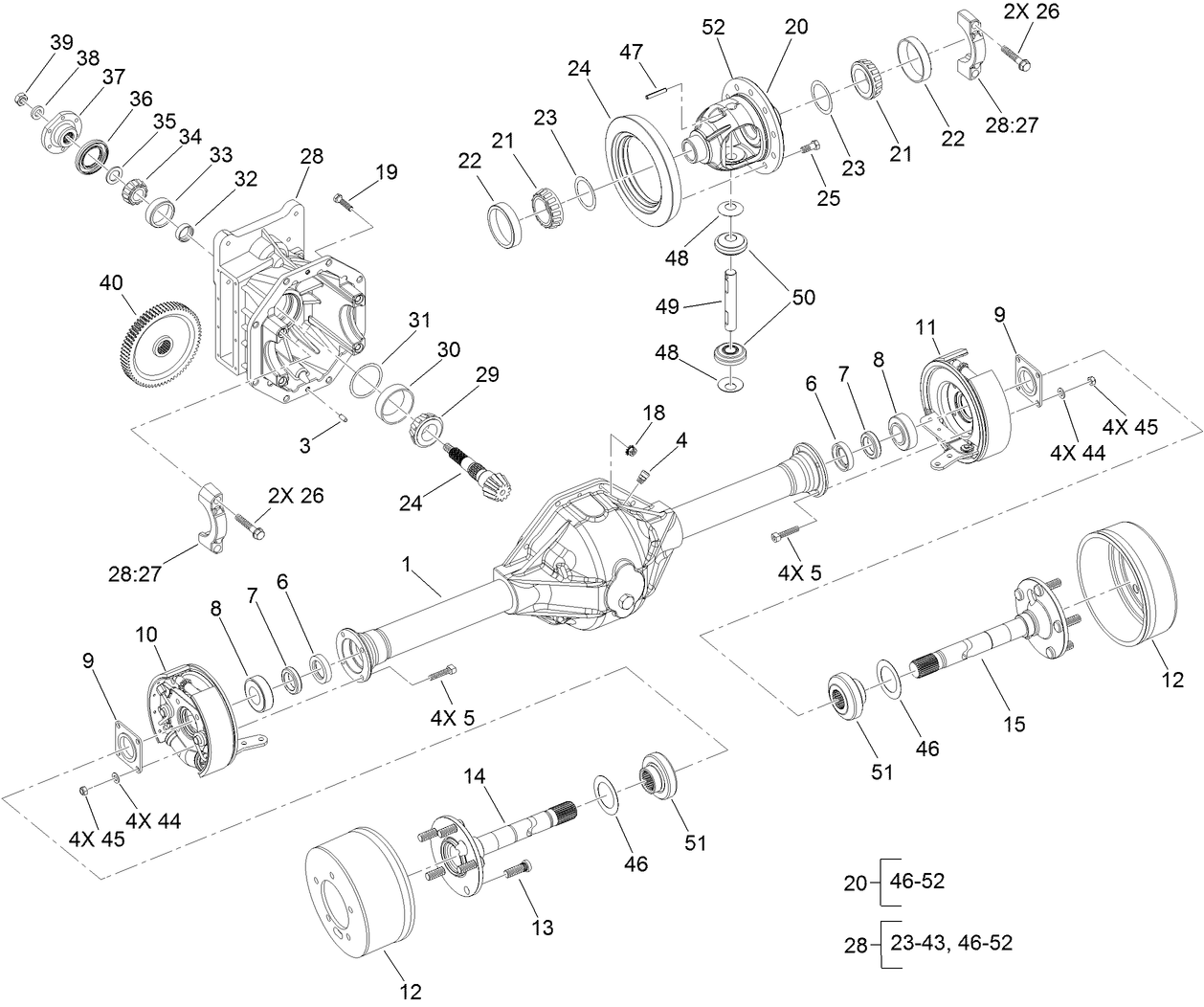 Front Axle Assembly No. 131-6061-03