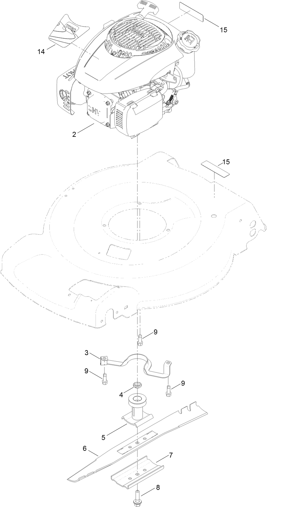 Engine and Blade Assembly