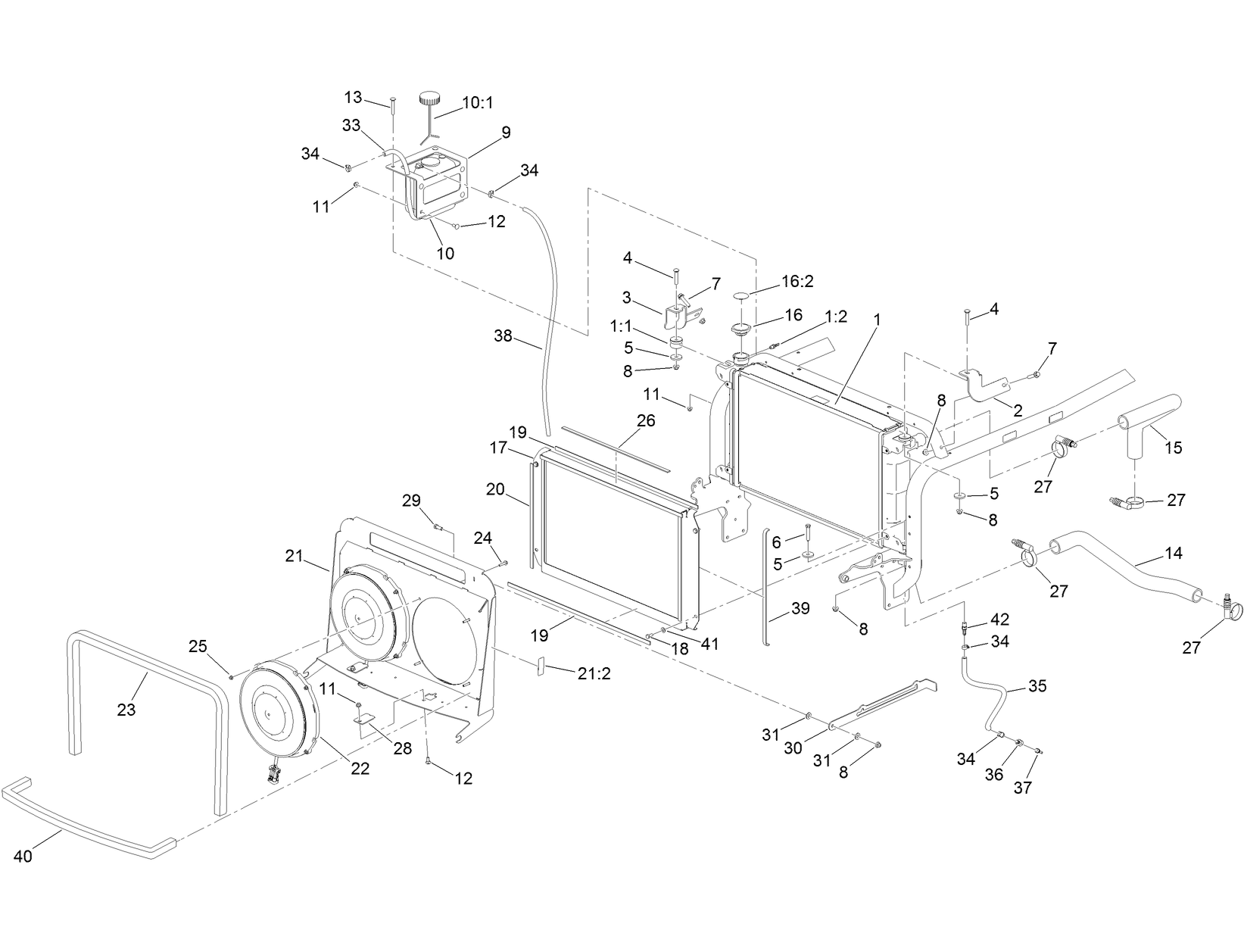 Radiator and Cooling Fan Assembly
