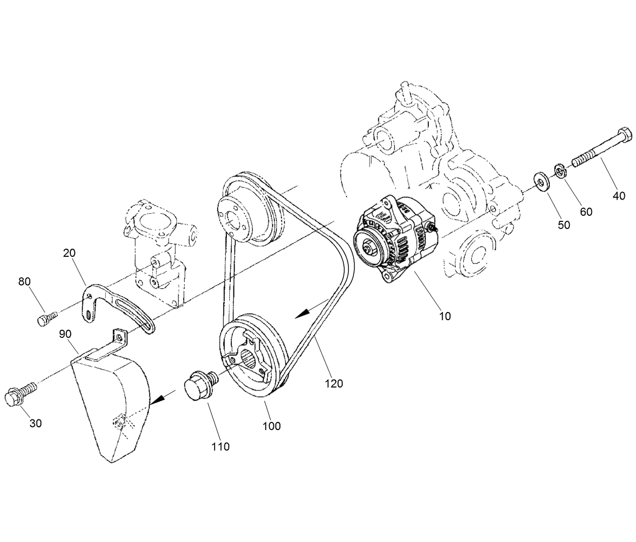 Alternator and Pulley Assembly