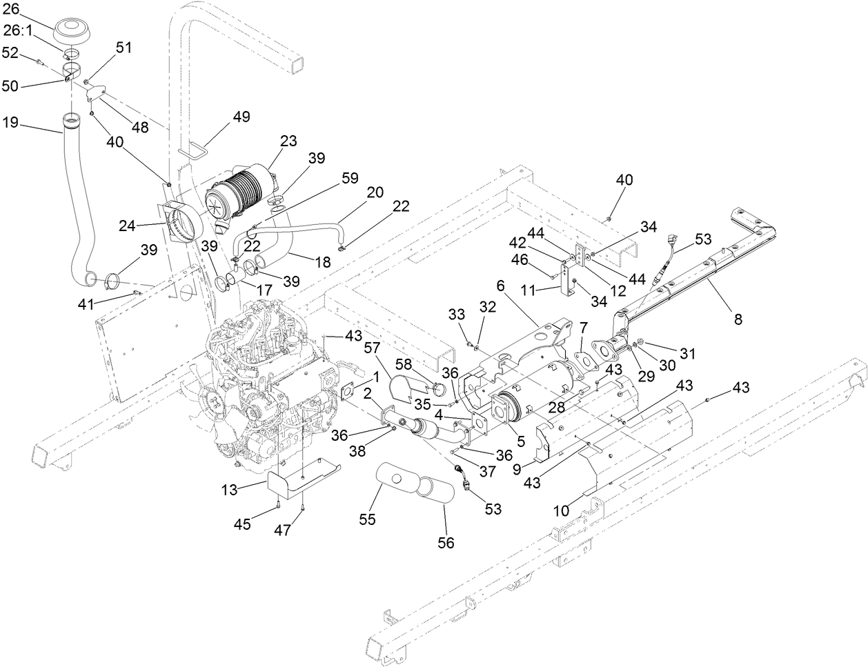 Muffler and Air Cleaner Assembly