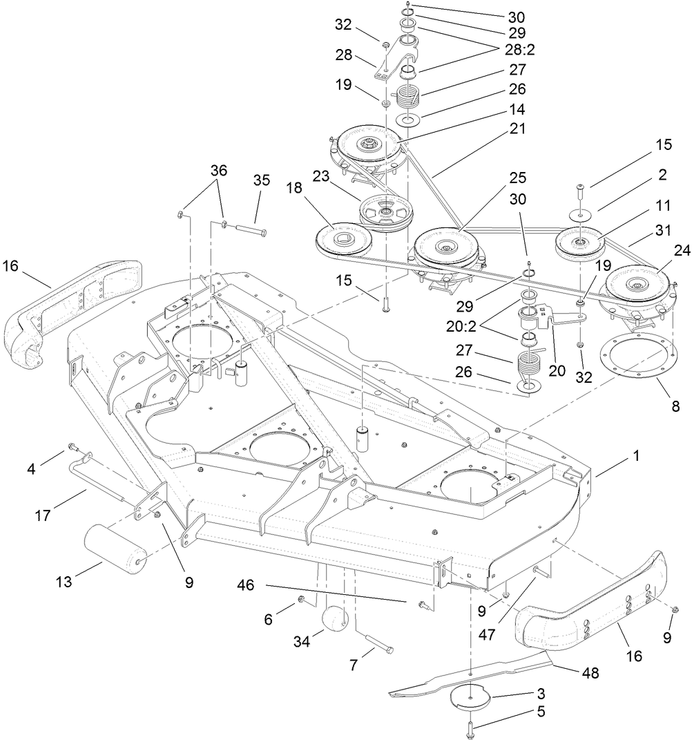 Roller, Belt and Pulley Assembly