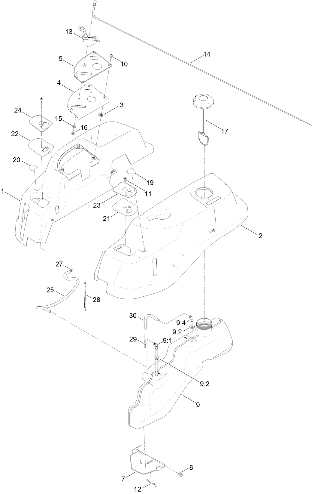 Body Styling and Fuel Tank Assembly
