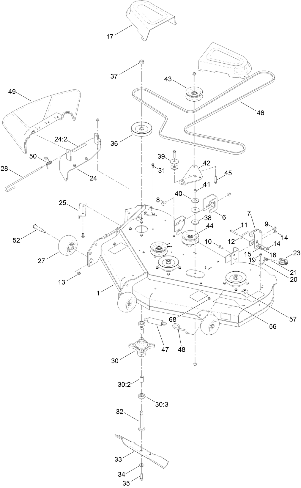 50 Inch Deck Assembly