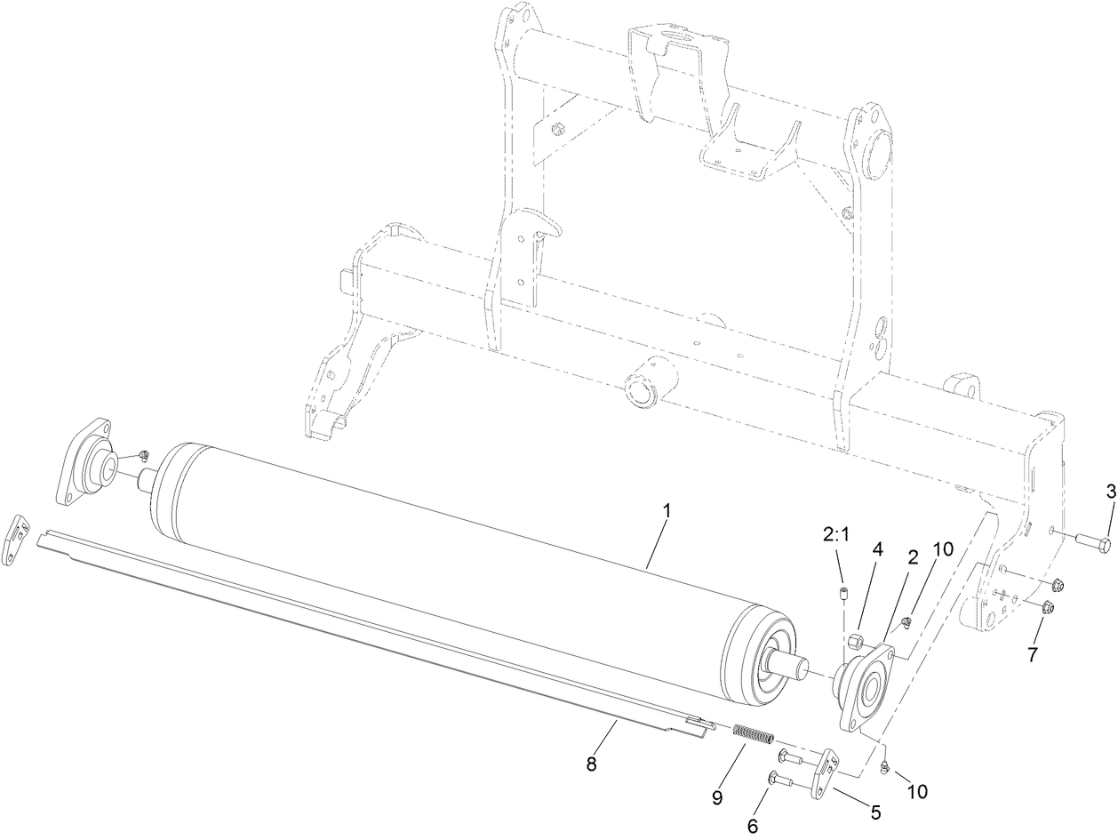 Right Hand Roller and Scraper Assembly