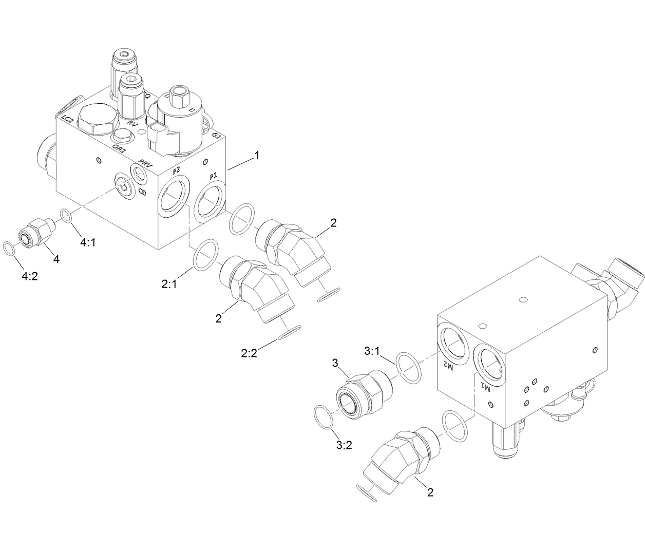 Center Cutting Deck Drive Valve Assembly