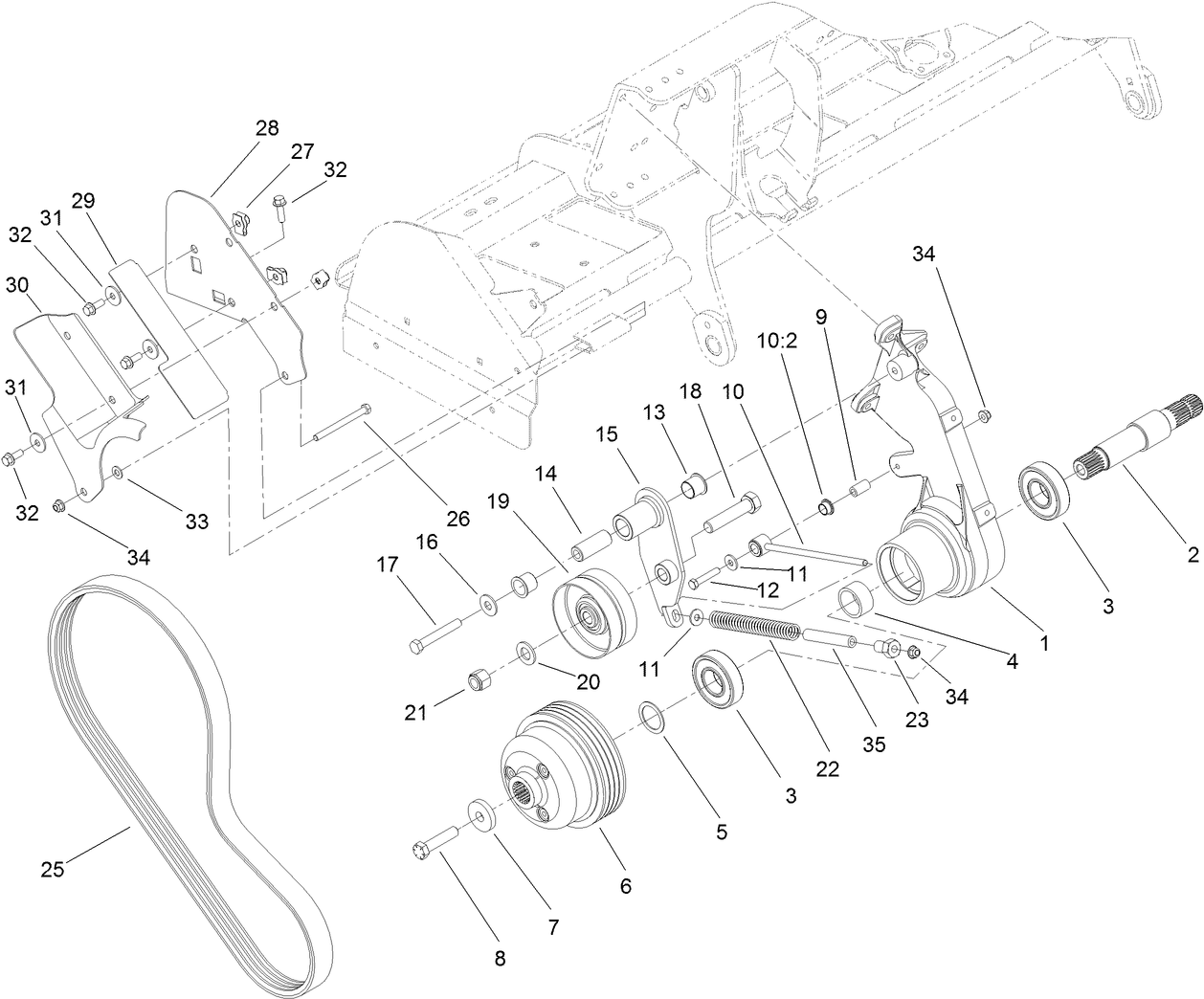 Right Hand Belt Drive Assembly