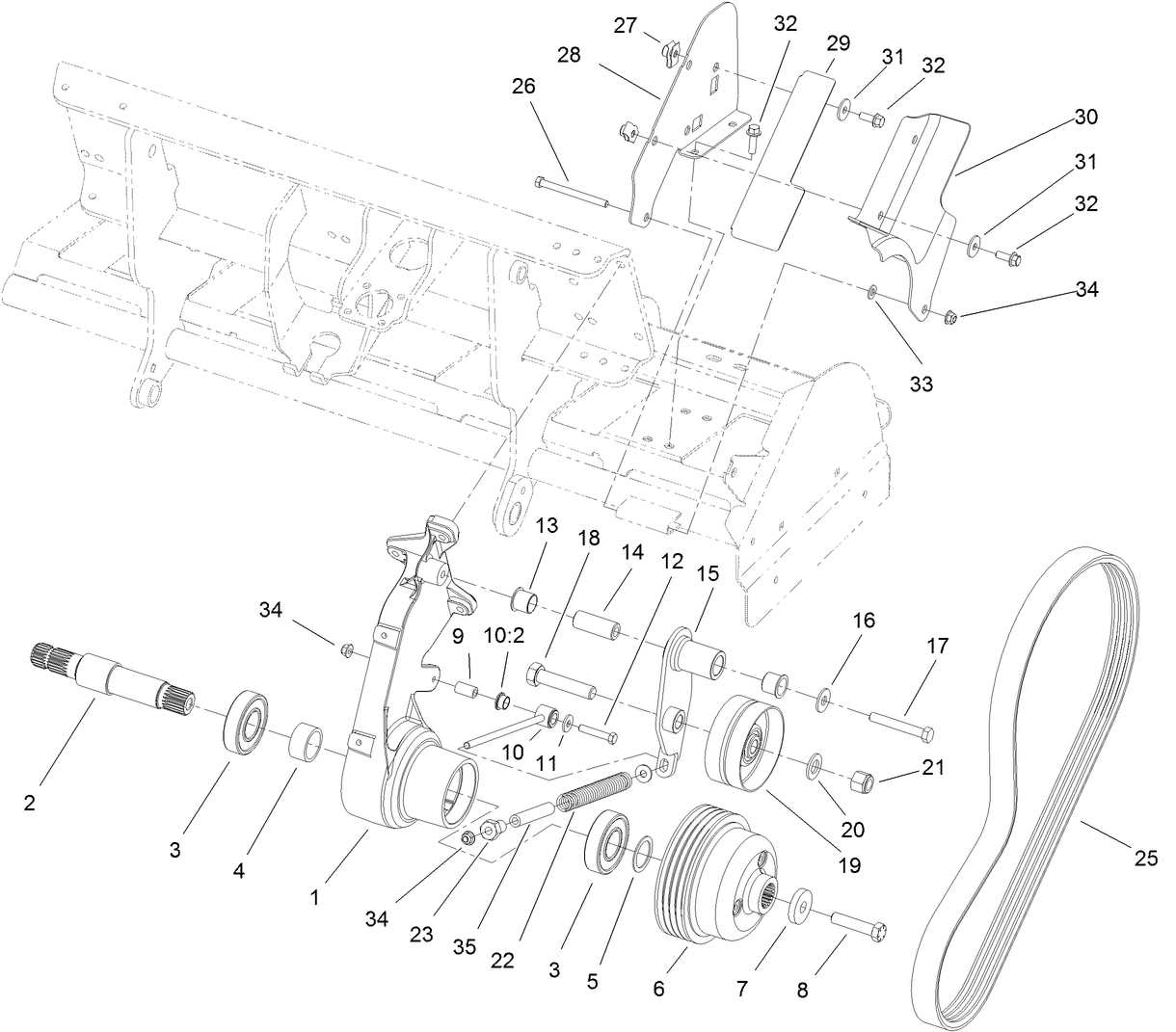 Left Hand Belt Drive Assembly