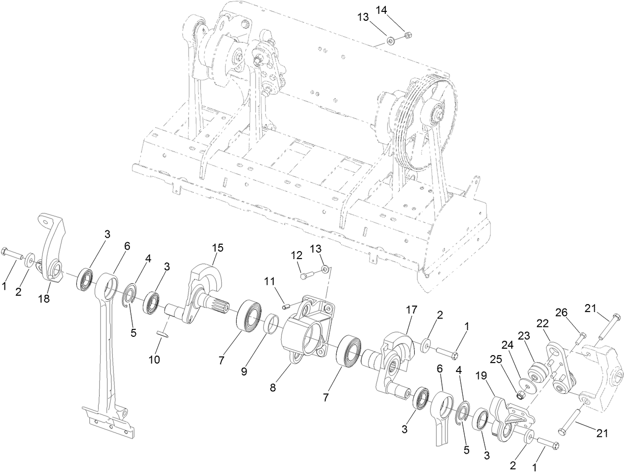 Right Hand No. 3 and No. 4 Crank Arm Assembly