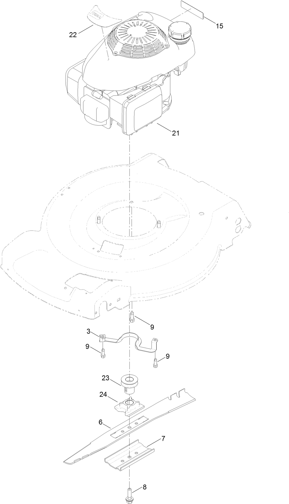 Engine and Blade Assembly