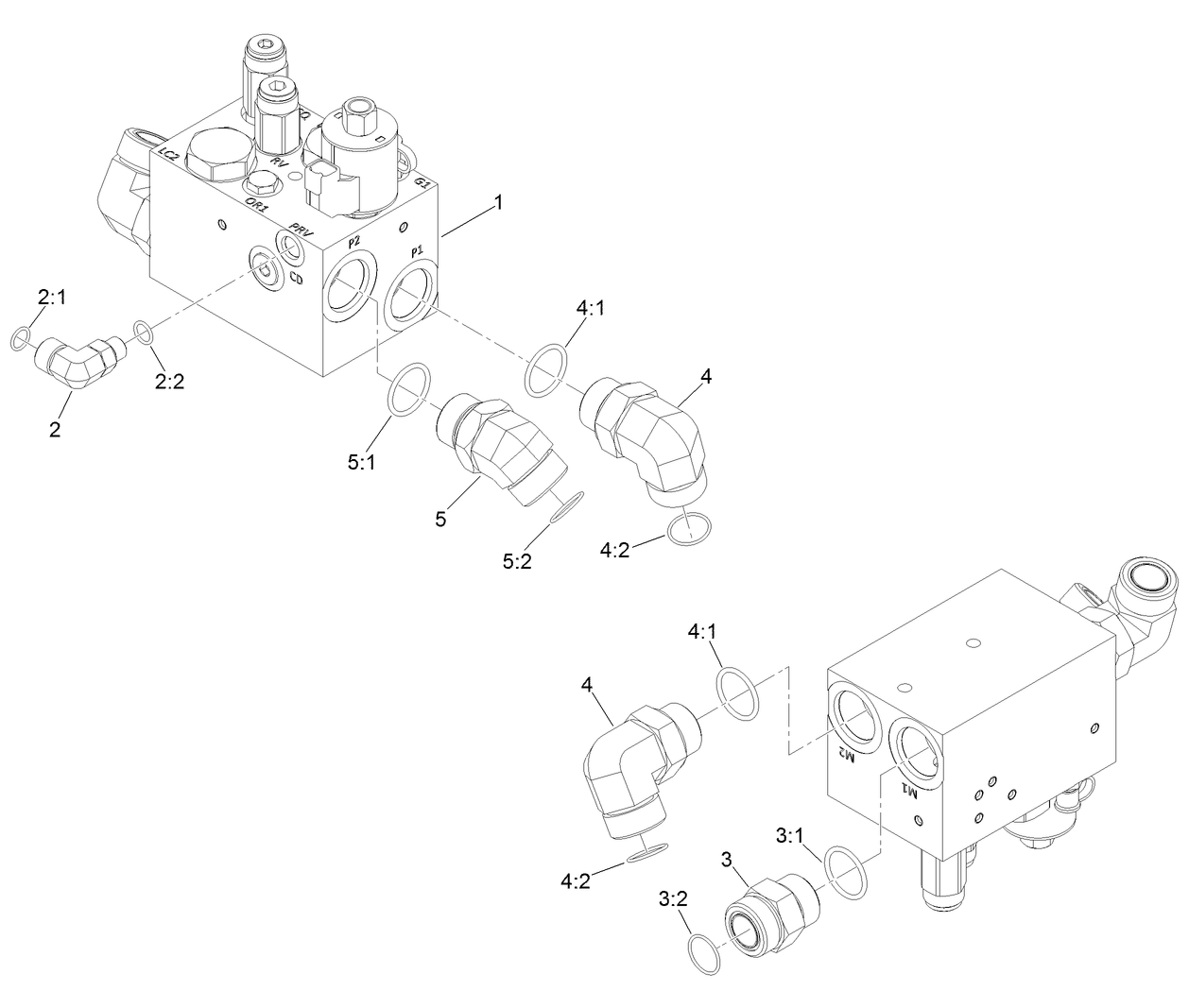 RH Cutting Deck Drive Valve Assembly