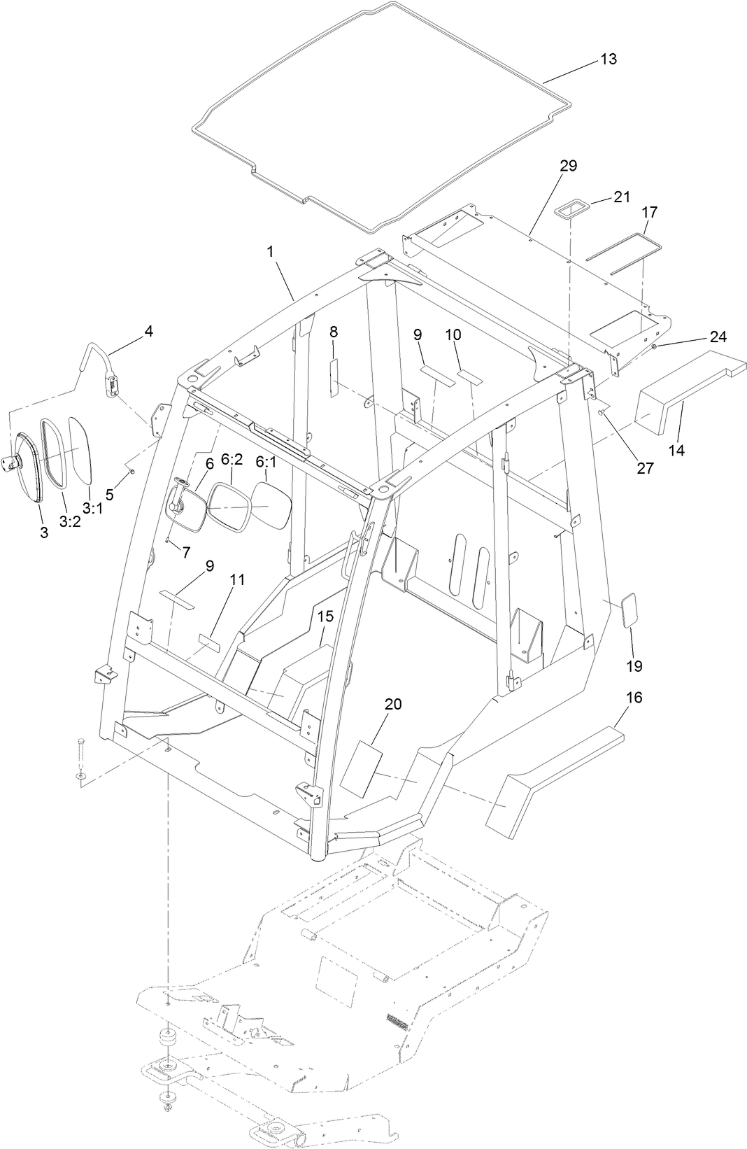 Frame, Mount and Seal Assembly