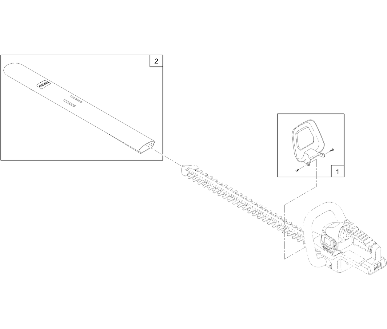61cm Cordless Hedge Trimmer Assembly
