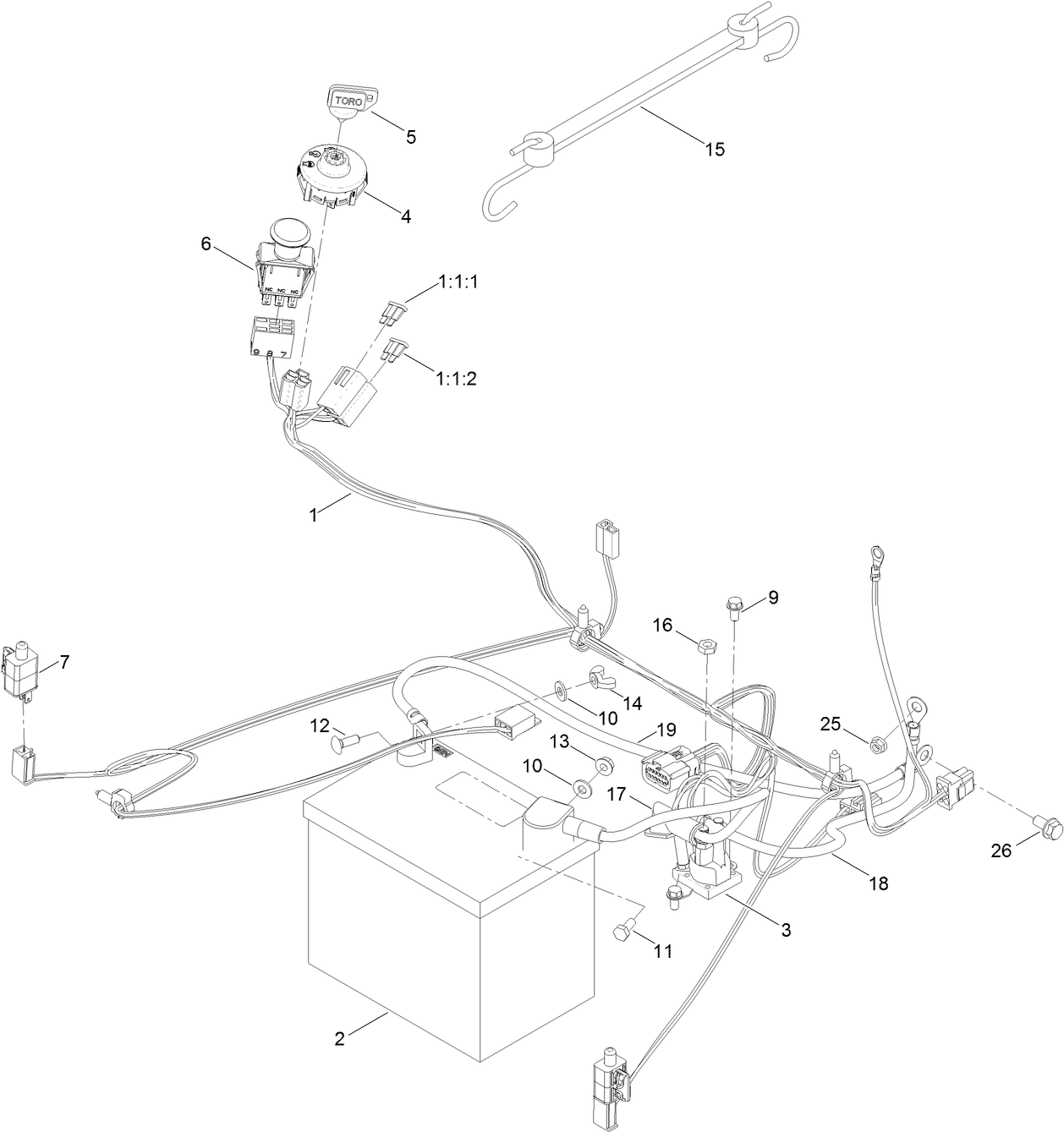 Battery and Electrical Assembly