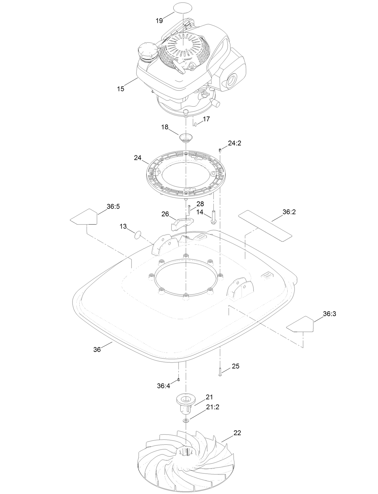 Engine and Deck Assembly