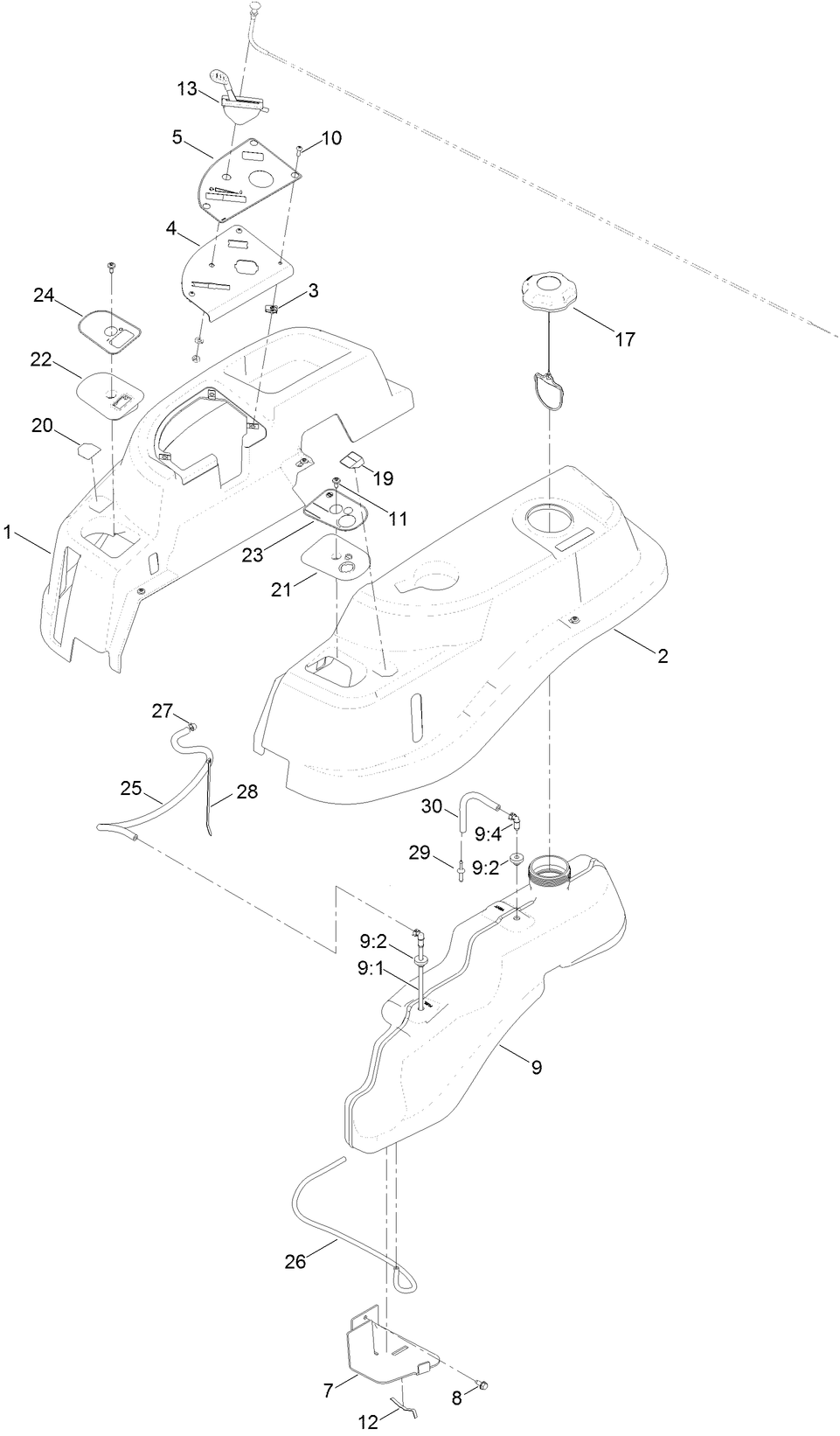 Body Styling and Fuel Tank Assembly