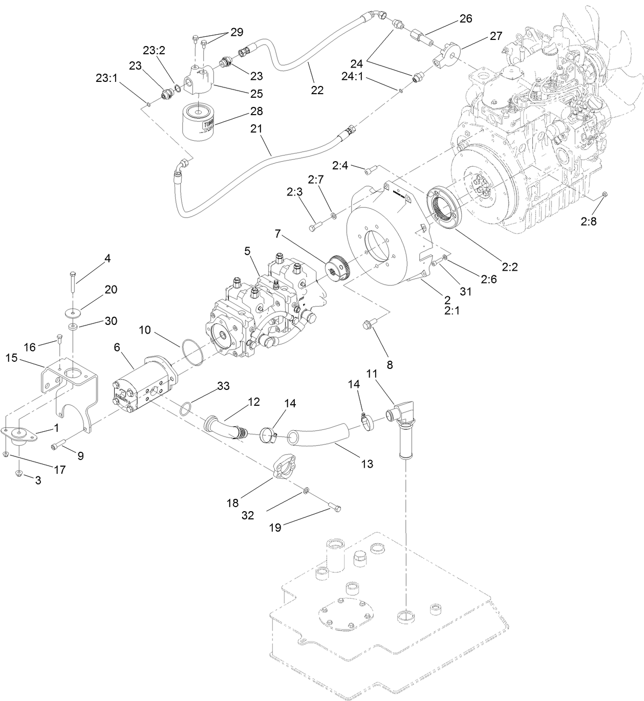 Tandem Pump and Gear Pump Assembly