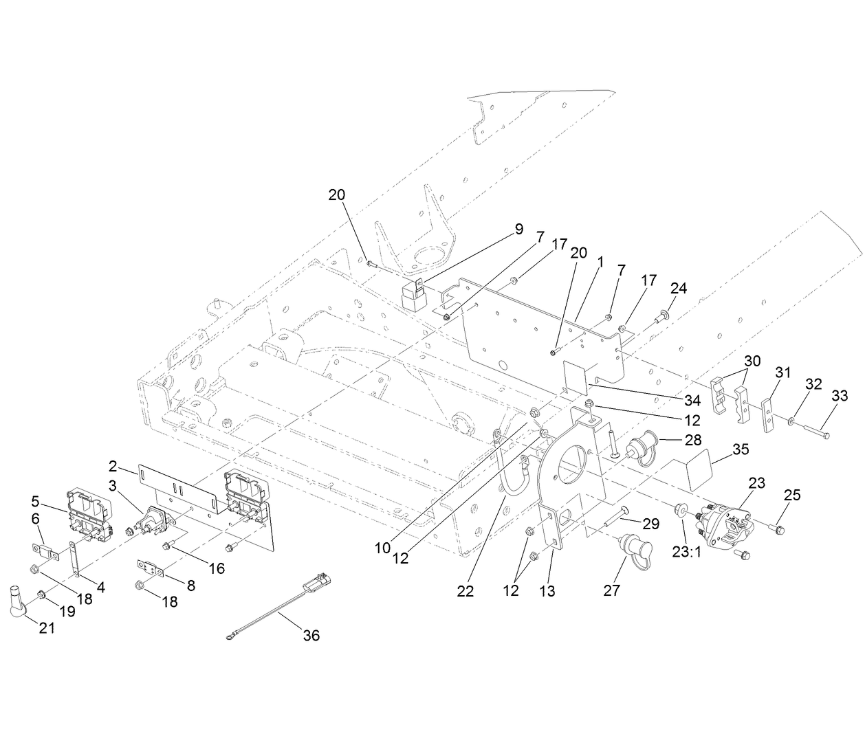 Rear Electrical Component Assembly