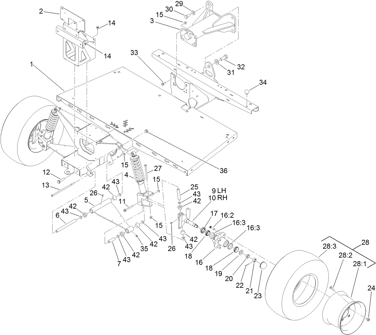 Front Frame and Suspension Assembly