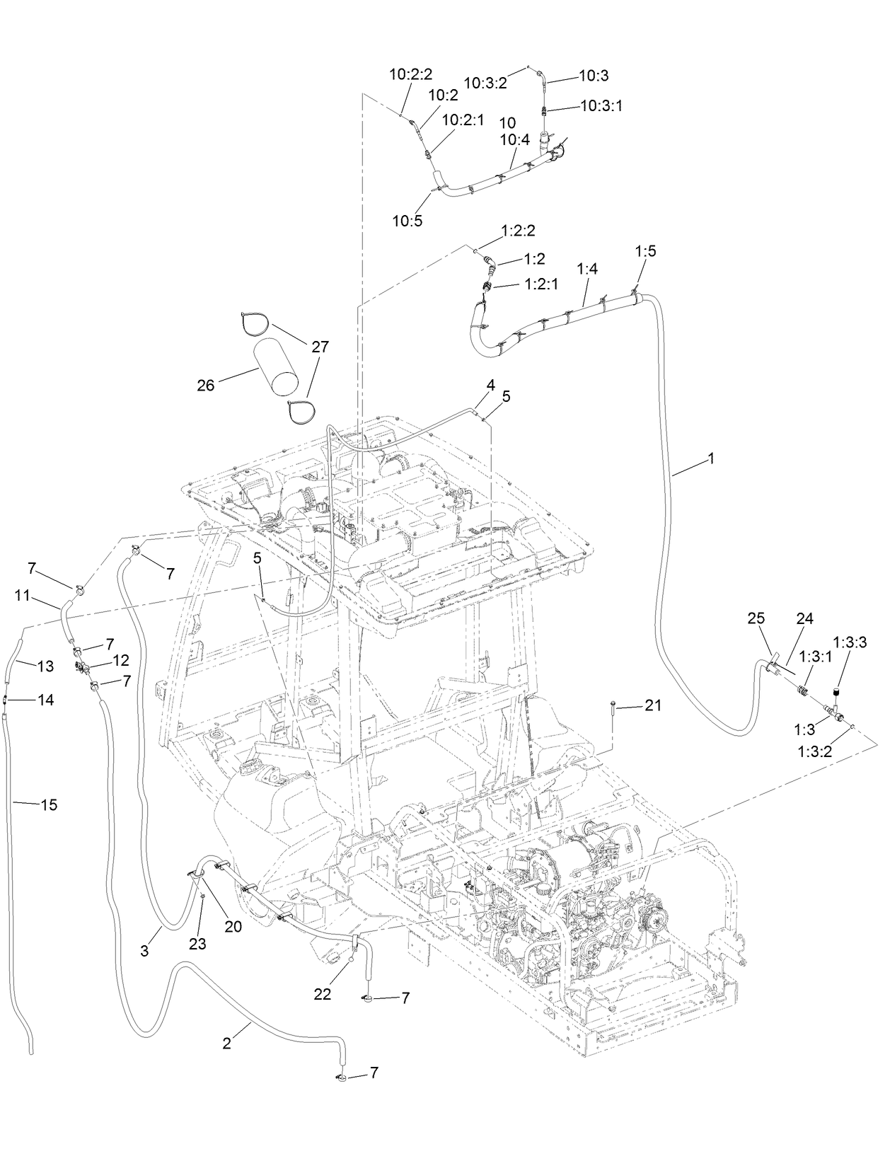 Left Side Hose Assembly