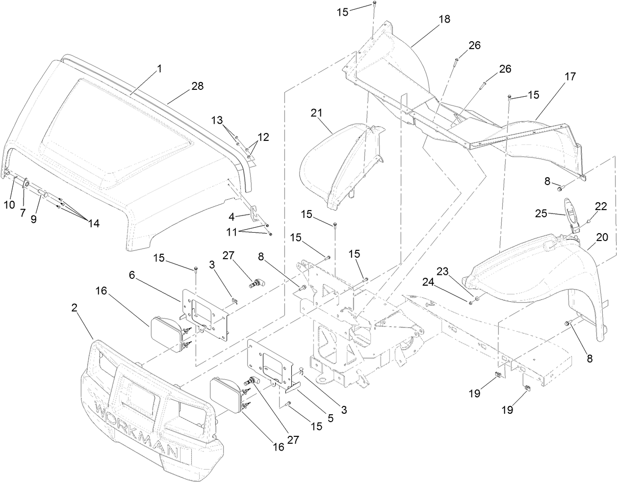 Hood and Fender Assembly