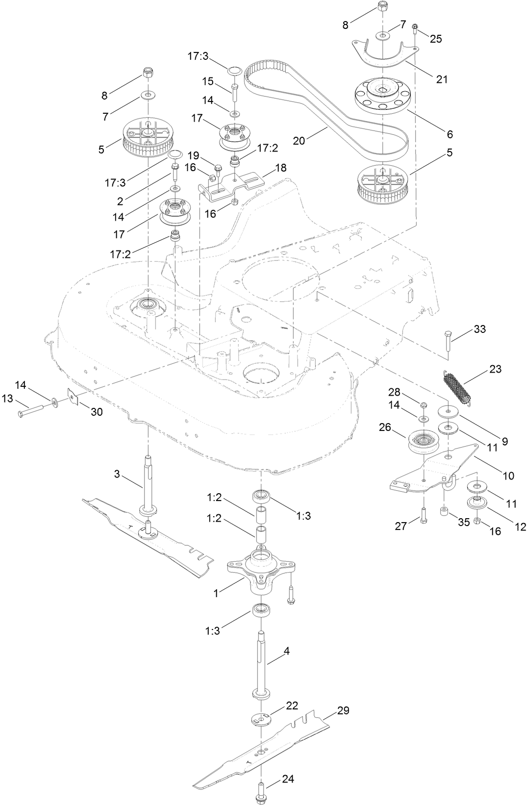 Spindle and Blade Assembly
