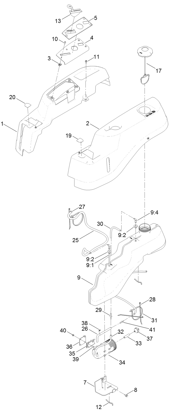 Body Styling and Fuel Tank Assembly