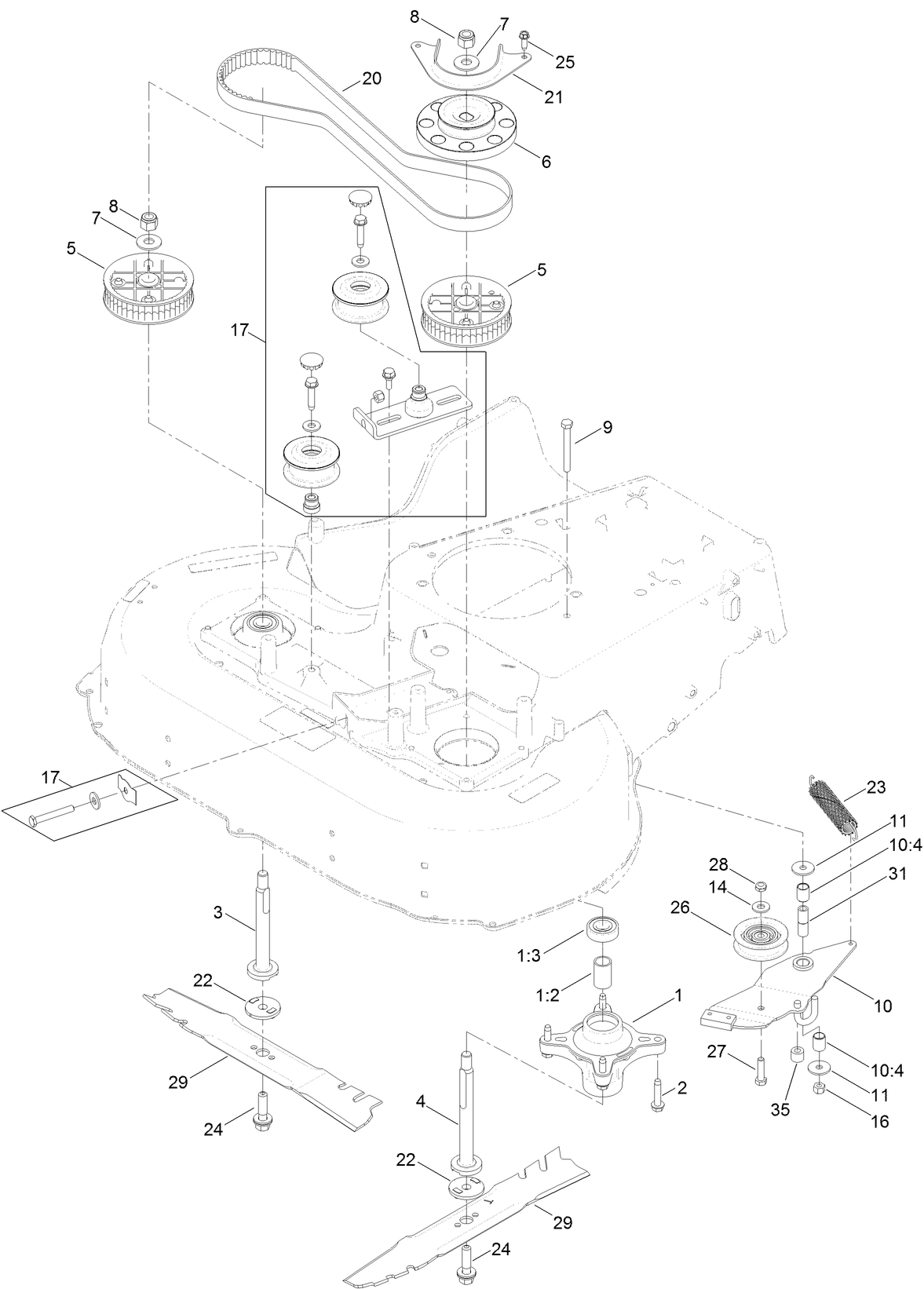 Spindle and Blade Assembly