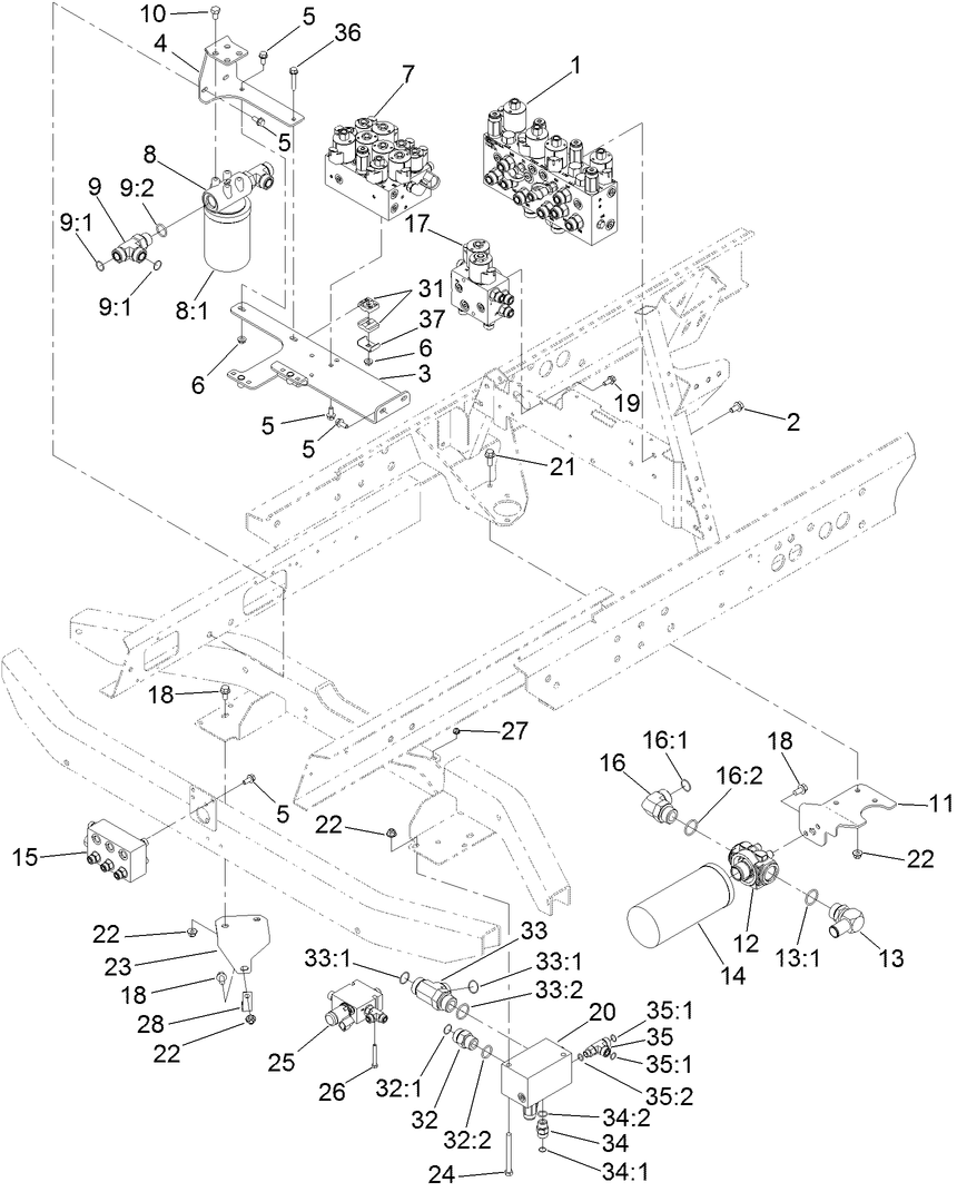 Hydraulic Valve Mounting Assembly