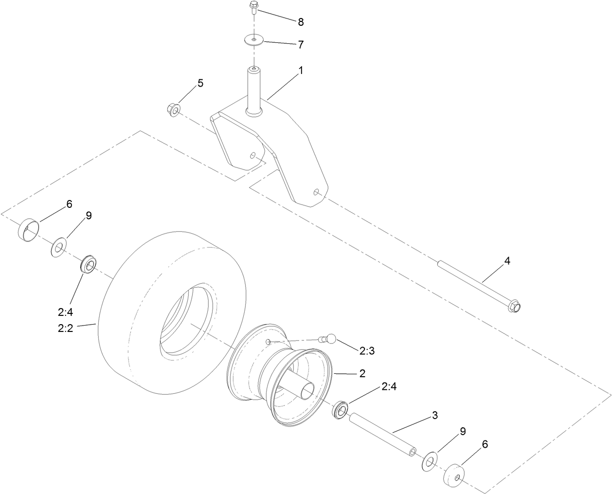 Caster Fork Assembly