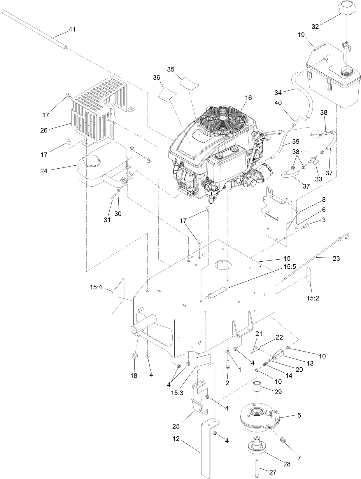 Engine and Frame Assembly