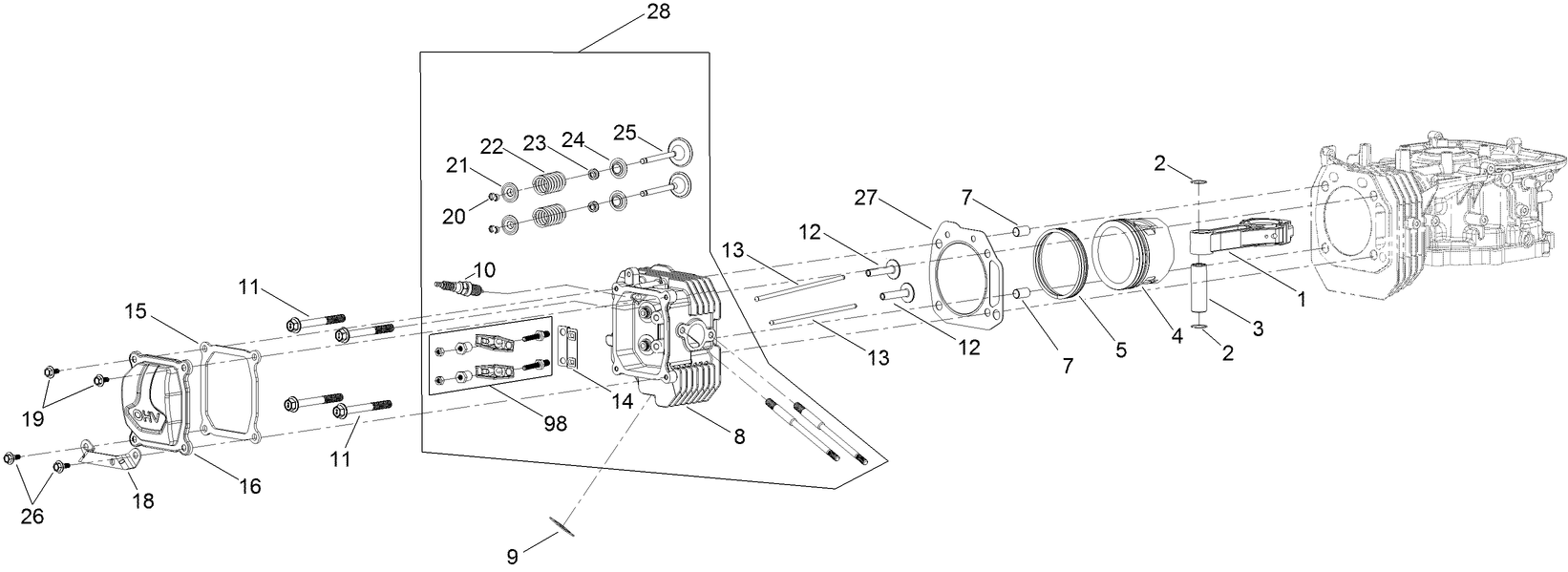 Piston and Cylinder Head Assembly
