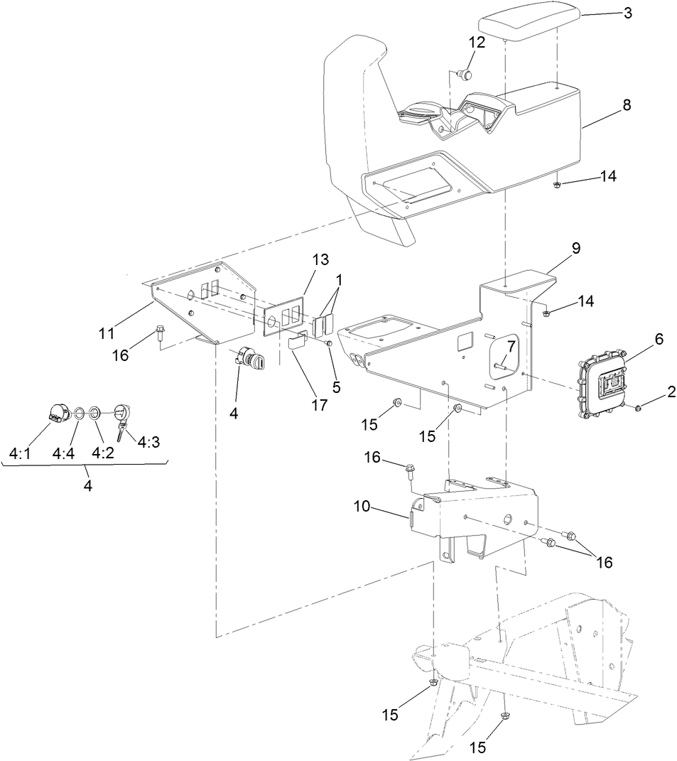 Control Console Mount Assembly