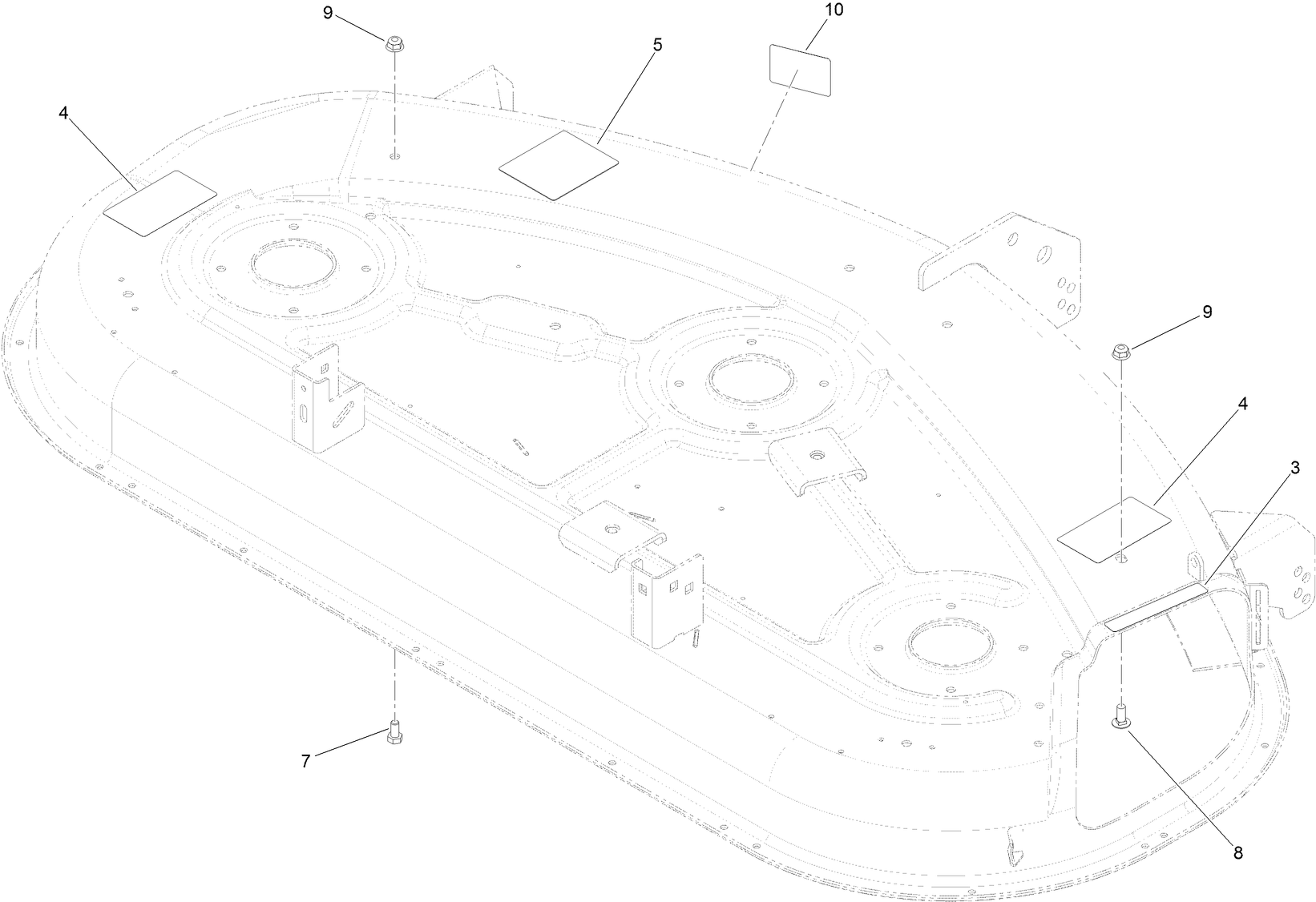 54 Inch Deck Decal Assembly No. 130-7004