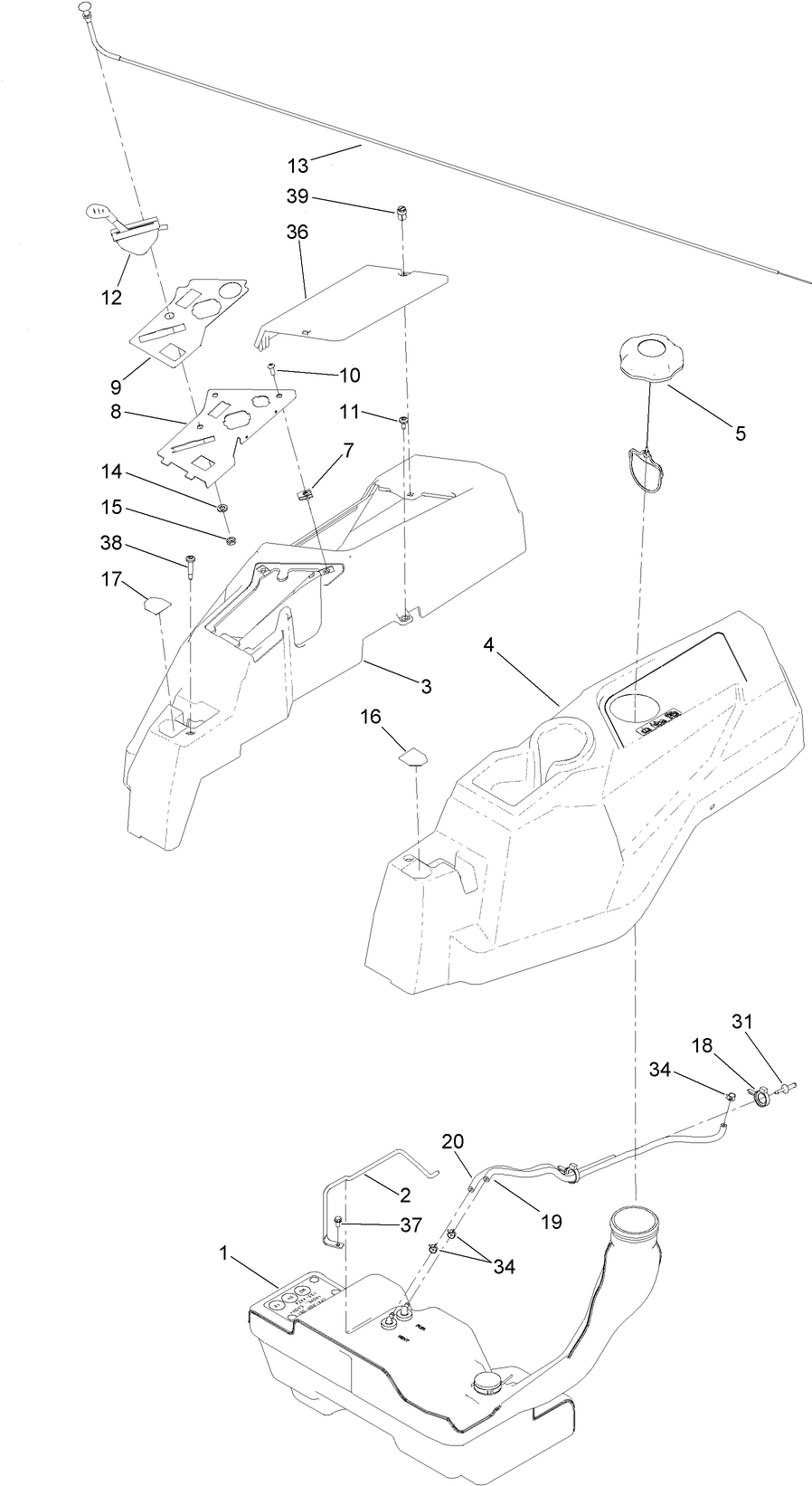 Body Styling and Fuel Tank Assembly