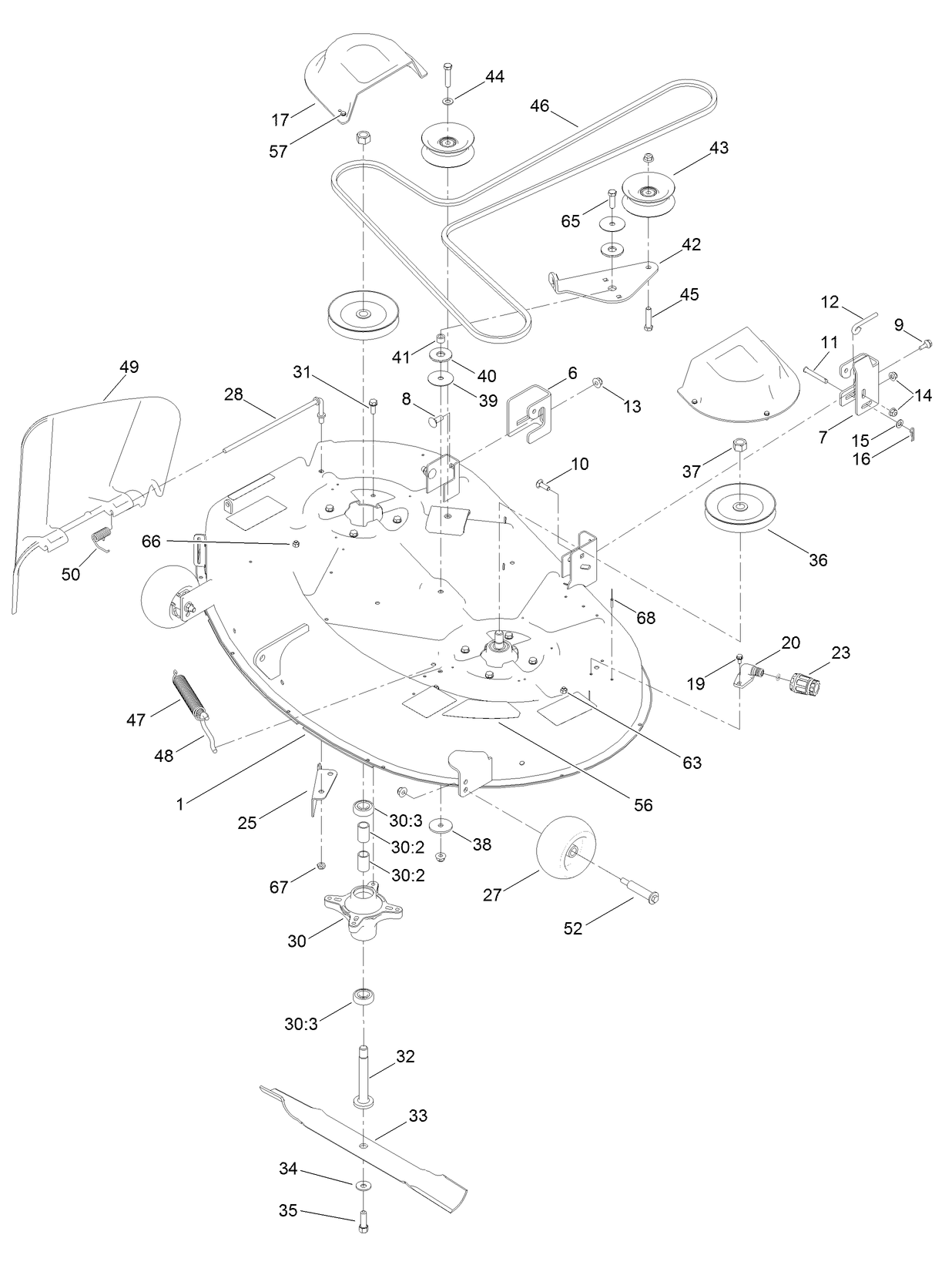 42 Inch Deck Assembly